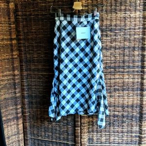 SIMONETTE Brona Checkered Midi Skirt